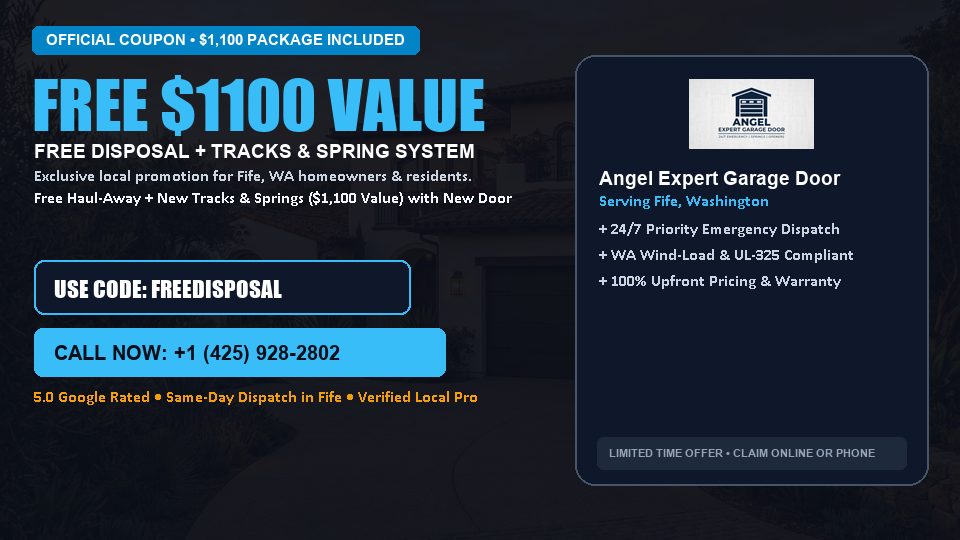 Angel Expert Garage Door FREE Haul-Away & Heavy-Duty Tracks with New Door